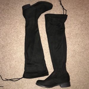 Forever 21 thigh high black boots